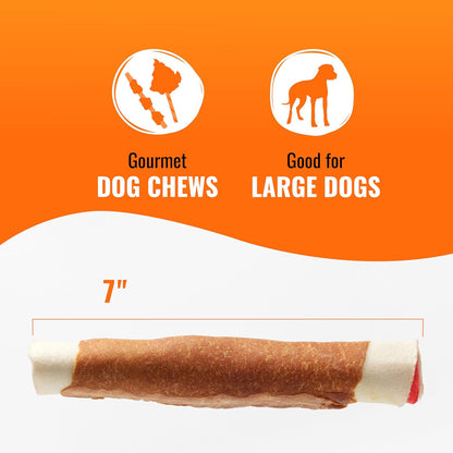 Good 'n' Fun Roll Long-Lasting Dog Treat for Large Dogs, 6 Count