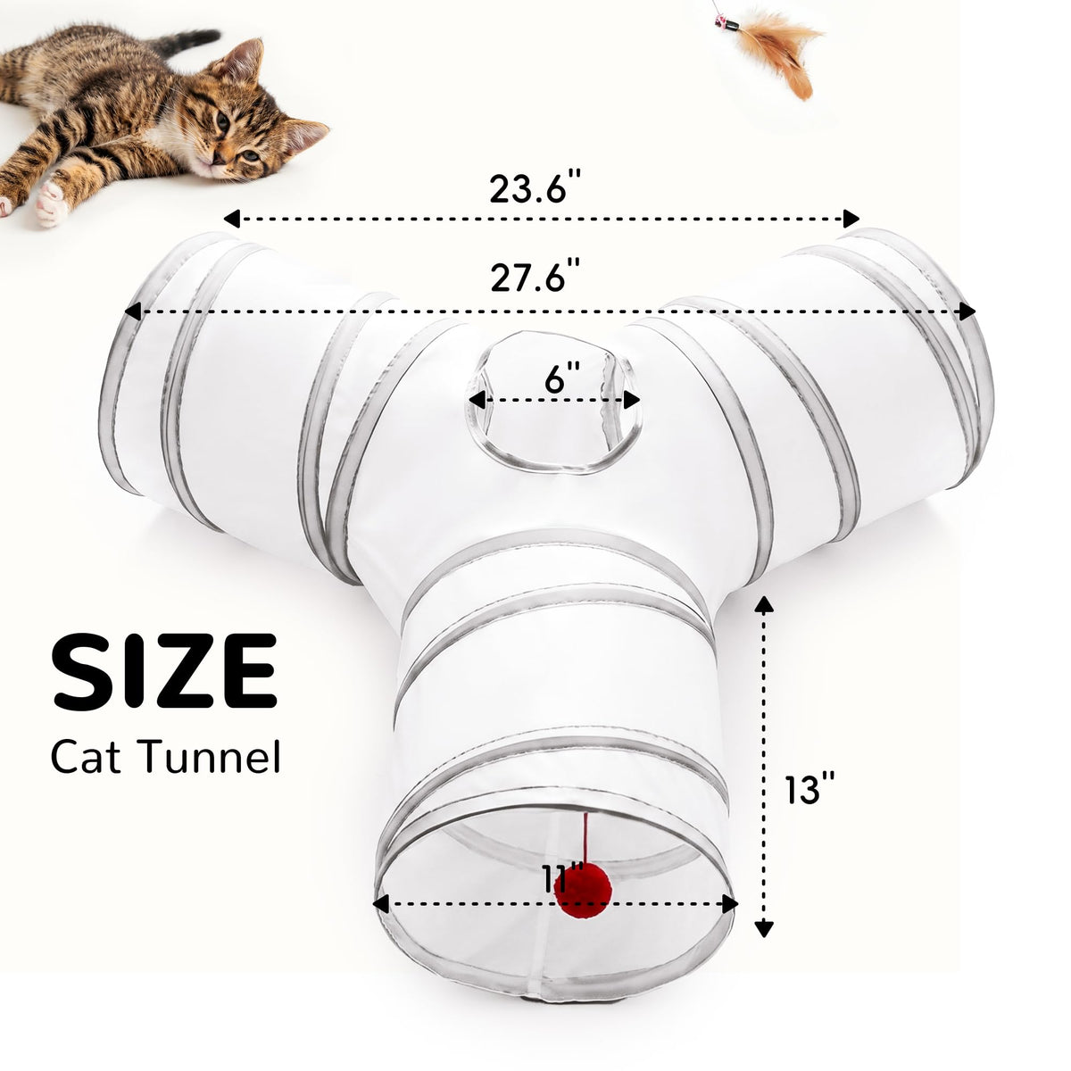 Tempcore Pet Tunnel Tube Cat Toys, Cat Tunnels for Indoor Cats
