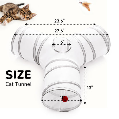 Tempcore Pet Tunnel Tube Cat Toys, Cat Tunnels for Indoor Cats