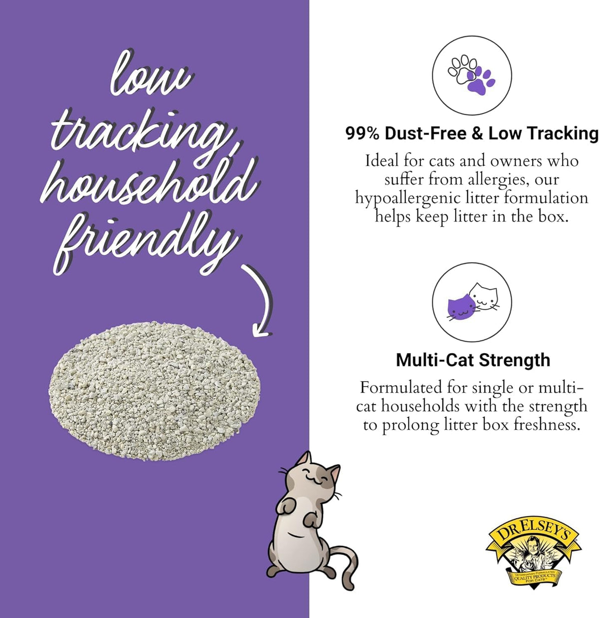 Dr. Elsey's Clean Tracks Clumping Clay Cat Litter, 20 lbs.