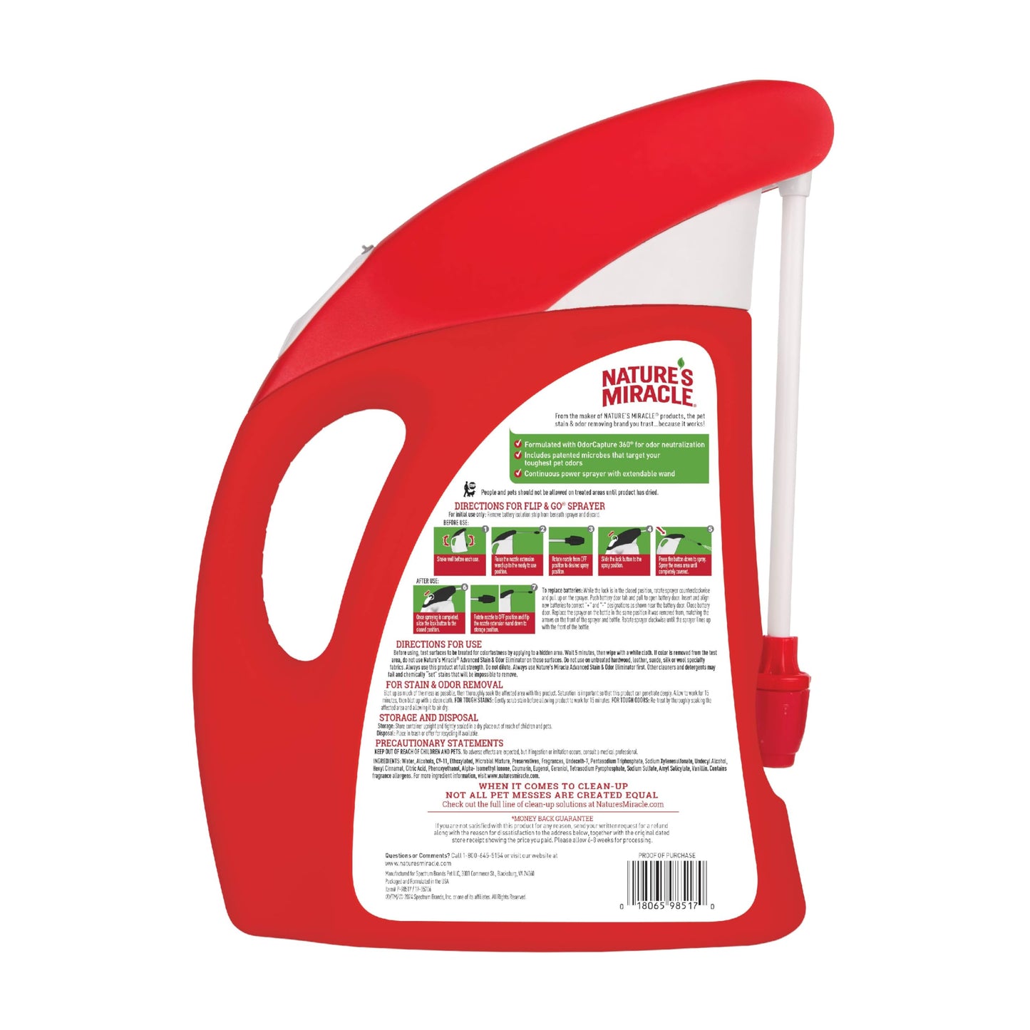 Nature’s Miracle Advanced Dog Stain & Odor Eliminator, Severe Mess, 32 oz