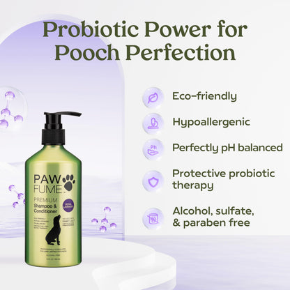 PAWFUME Dog Shampoo and Conditioner, Blue Ribbon, 1-Pack