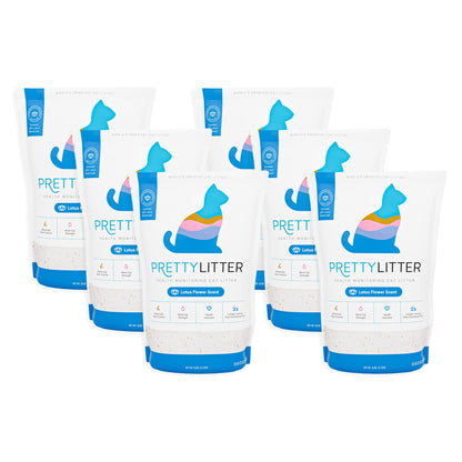 PrettyLitter Health Monitoring Cat Litter, Unscented, 4-Pack, 6 lb. Bags