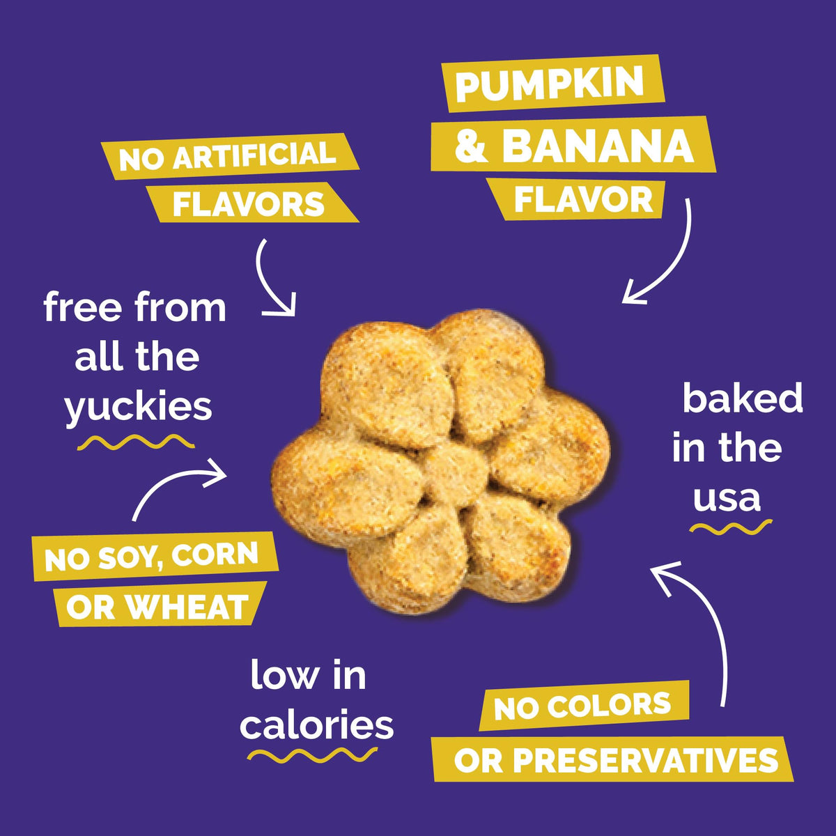 Fruitables Baked Dog Treats, Low Calorie Treats, Pumpkin & Blueberry, 12oz