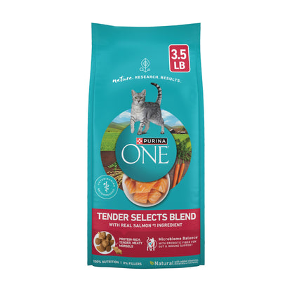 Purina ONE Tender Selects Dry Cat Food, Salmon, 7 lb Bag