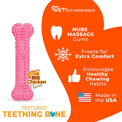 Nylabone New Puppy Starter Kit, Puppy Teething Toys, 3 Pack, Blue