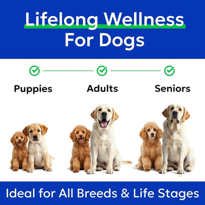 Omega 3 + Fish Oil for Dogs - Skin & Coat Support, Itch & Allergy Relief