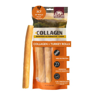 Wild Eats Real Duck Collagen Bully Sticks for Dogs, 25 Pack, Rawhide Free