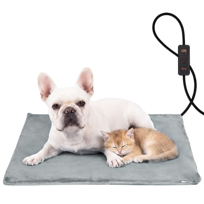Toozey Cat Heating Pad for Cats & Dogs, Heated Bed Mat, 18 x 16 in, Grey