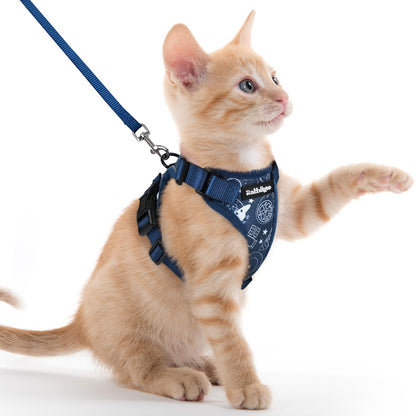 rabbitgoo Cat Harness and Leash Set, Escape Proof Vest, Emerald