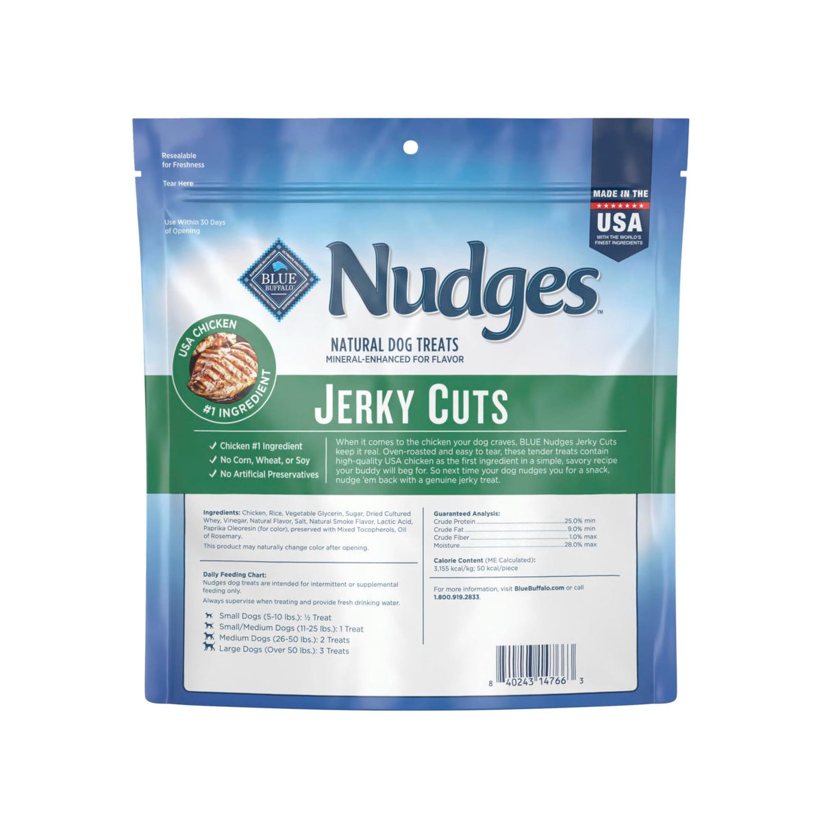 Blue Buffalo Nudges Jerky Cuts Chicken & Duck Dog Treats, 36 oz