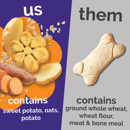 Fruitables Baked Dog Treats, Low Calorie Treats, Pumpkin & Blueberry, 12oz