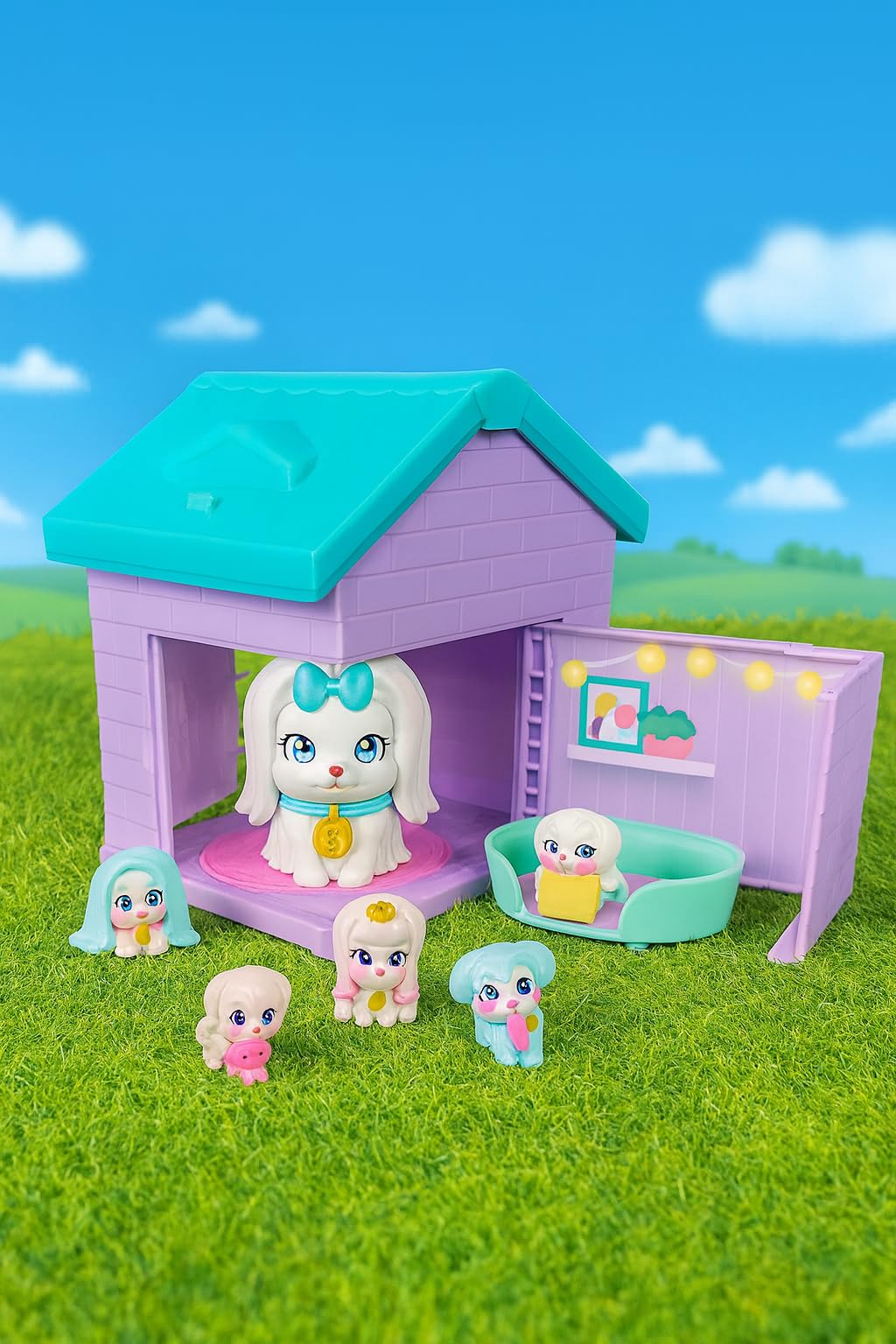 Little Live Pets Mama Surprise Families Pet Vet Playset, Baby Care Clinic Animal Hospital Play Set, 3 Puppies, Accessories, Vet Toys for Kids 5+