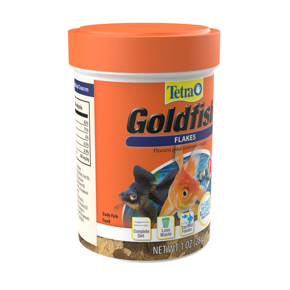 Tetra Goldfish Flakes, Nutritionally Balanced Diet For Aquarium Fish, Vitamin C Enriched Flakes, 0.42 oz