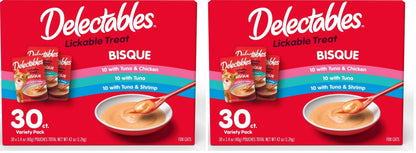 Delectables Bisque Lickable Wet Cat Treats - Chicken, Tuna & Shrimp, 12 count