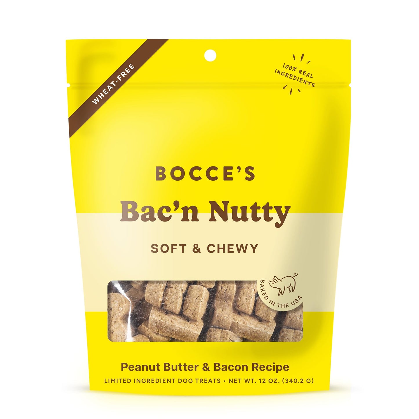 Bocce's Bakery PB & Banana Flavor Soft & Chewy Dog Treats, 6 oz