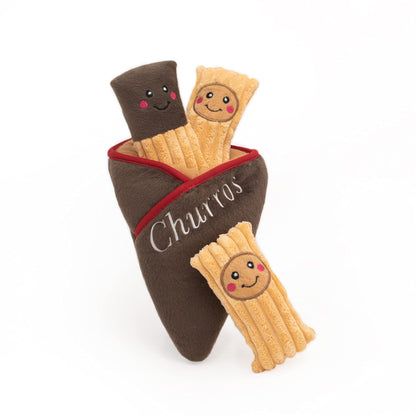ZippyPaws Burrow Hide & Seek Plush Puzzles - Milk and Cookies
