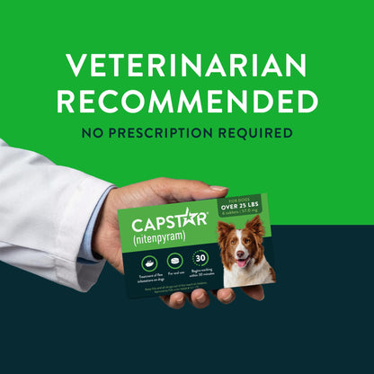 Capstar Oral Flea Tablets Dogs 25+ lbs, Nitenpyram, 6-Dose