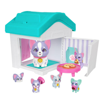 Little Live Pets Mama Surprise Families Pet Vet Playset, Baby Care Clinic Animal Hospital Play Set, 3 Puppies, Accessories, Vet Toys for Kids 5+