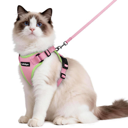 rabbitgoo Cat Harness and Leash Set, Escape Proof Vest, Emerald