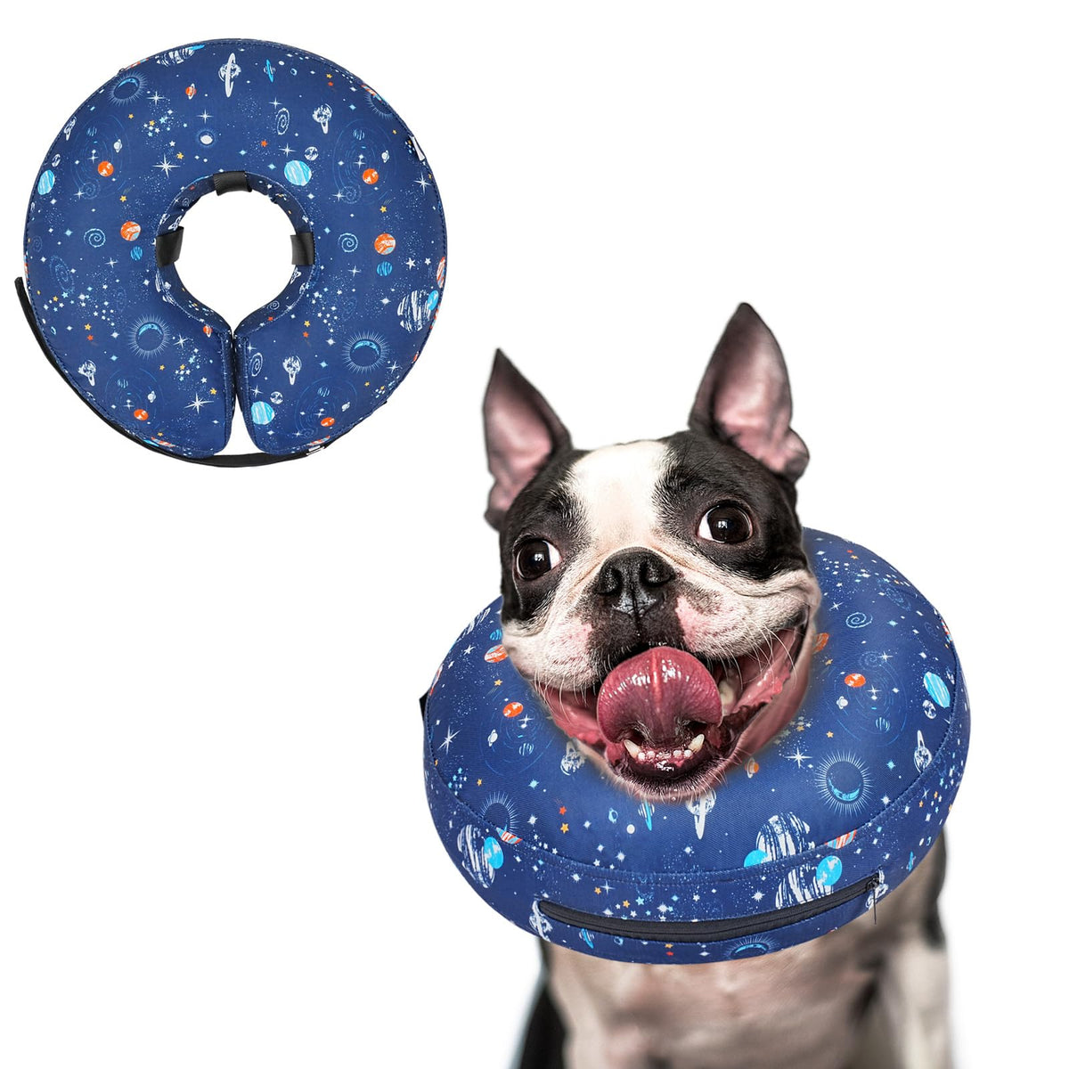 Supet Inflatable Dog Cone Collar for Small Dogs Puppies Cats, Soft Dog Cone Alternative After Surgery for Puppies Cats to Stop Licking