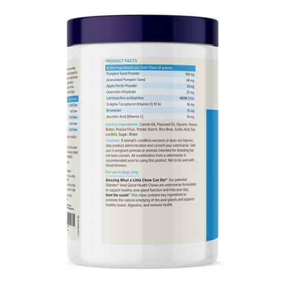 Vetnique Glandex for Dogs Anal Gland Chews 60ct Pumpkin + Digestive Enzymes