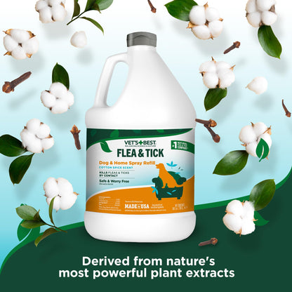 Vet's Best Flea & Tick Home Spray for Dogs, Plant-Based, 14 oz