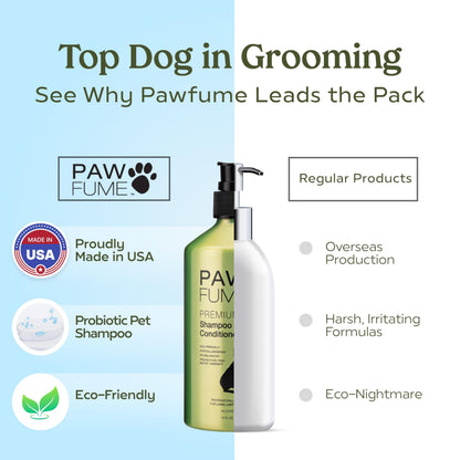 PAWFUME Deshedding Dog Shampoo and Conditioner, Show Dog, 1-Pack