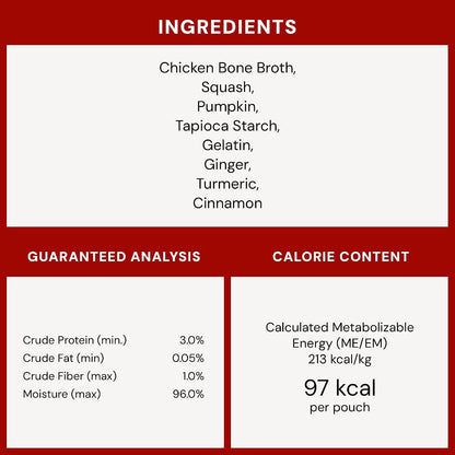 Stella & Chewy's Premium Cage-Free Chicken Bone Broth for Dogs - Joint & Gut Health Support Liquid Food Topper with Collagen & Turmeric, 16 Fl Oz Resealable Pouch