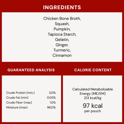 Stella & Chewy's Premium Cage-Free Chicken Bone Broth for Dogs - Joint & Gut Health Support Liquid Food Topper with Collagen & Turmeric, 16 Fl Oz Resealable Pouch
