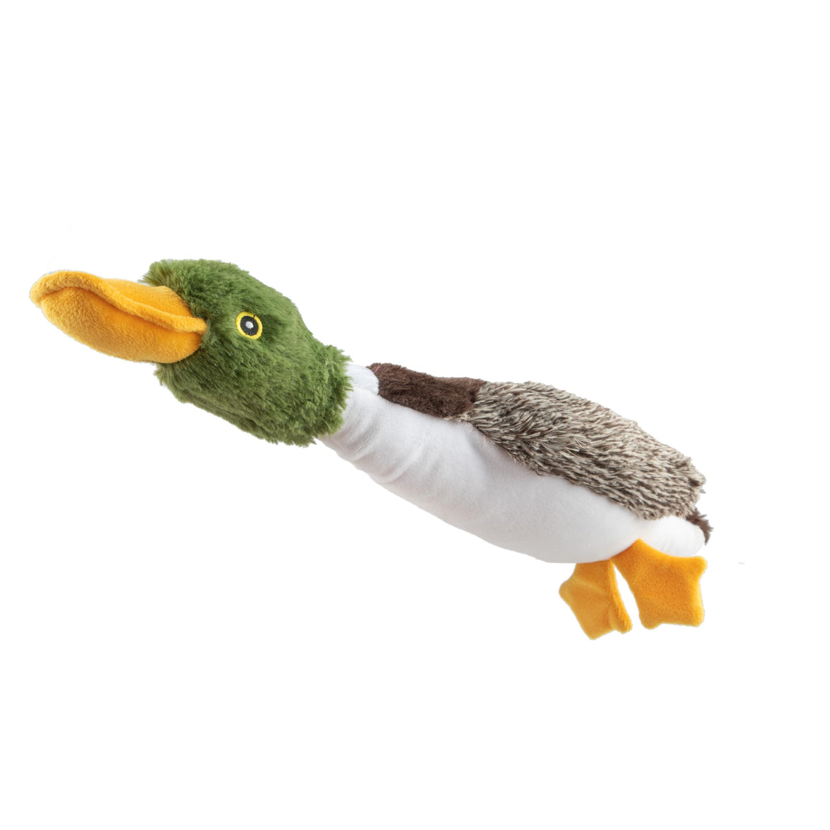 Best Pet Supplies Interactive Squeaky Dog Toy - Crinkle Duck, Yellow