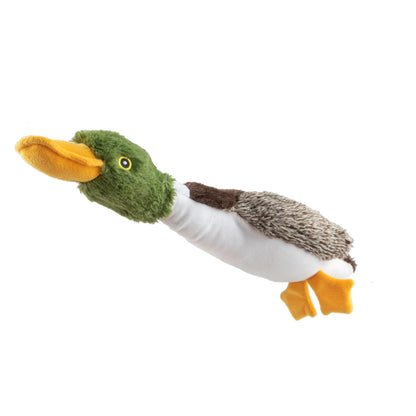 Best Pet Supplies Interactive Squeaky Dog Toy - Crinkle Duck, Yellow