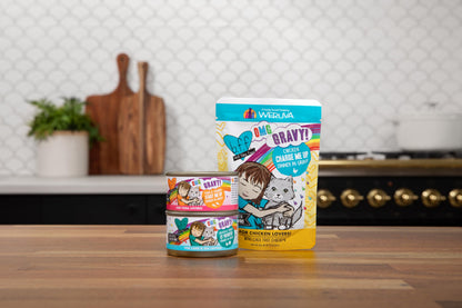 Weruva B.F.F. OMG - Best Feline Friend Oh My Gravy! Tuna & Chicken Charm Me with Tuna & Chicken in Gravy Cat Food, 3oz Pouch (Pack of 48)