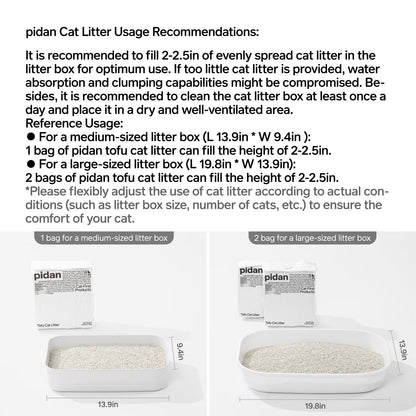 pidan Tofu Cat Litter Clumping,Flushable,Plant Based Litter 4 Pack