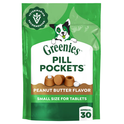 Greenies Pill Pockets Small Dog Treats, Chicken Flavor, 3.2 oz