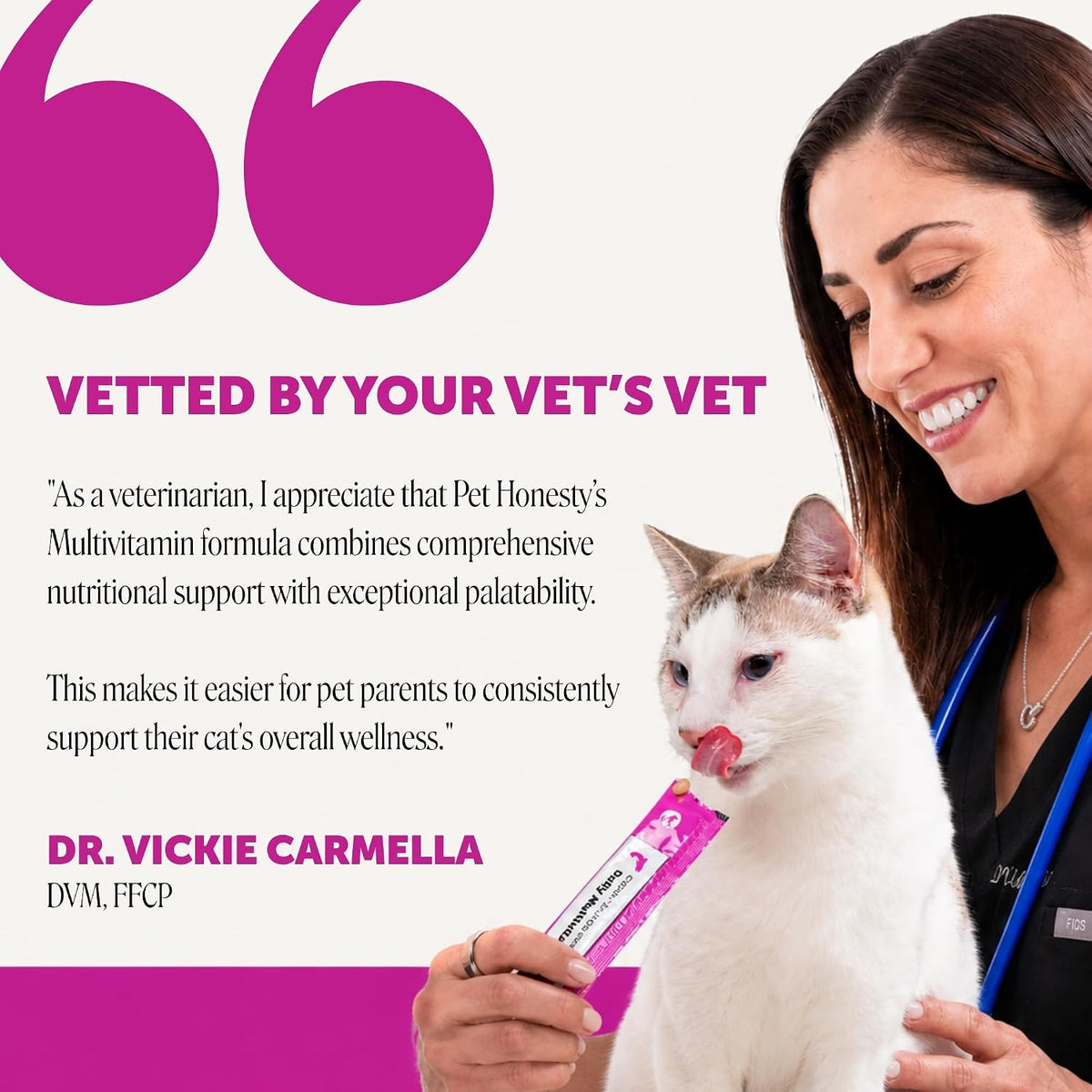Pet Honesty Vet Backed Cat Multivitamin Lickable Puree, Salmon, 40 Ct