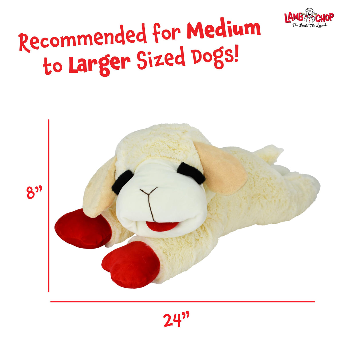 Multipet Lamb Chop Dog Plush Toy - Squeaky Toy