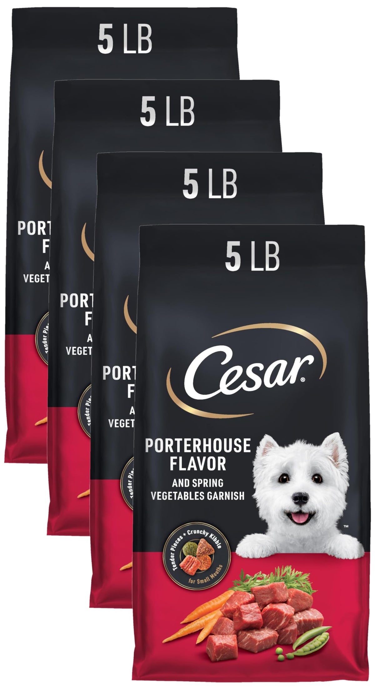 Cesar Small Breed Dry Dog Food, Filet Mignon & Spring Vegetables, 12 lb