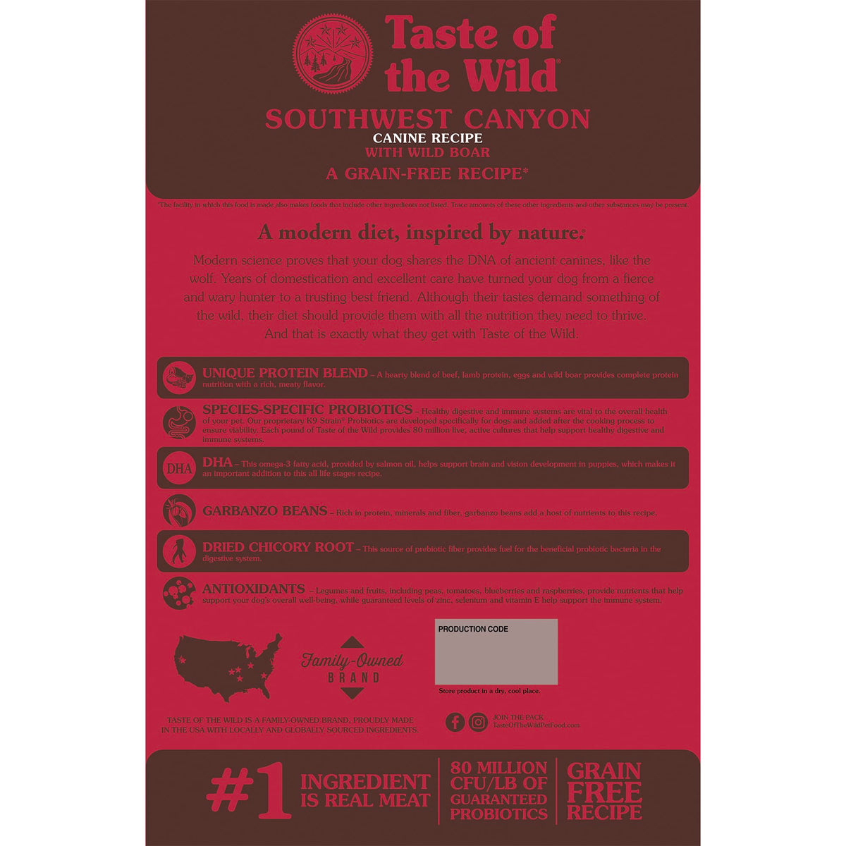 Taste of the Wild Sierra Mountain Dry Dog Food, Roasted Lamb, 5lb
