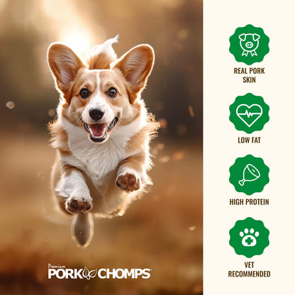 Pork Chomps Baked Pork Skin Dog Chews, 6 in Twists, Assorted Flavors, 12 Ct