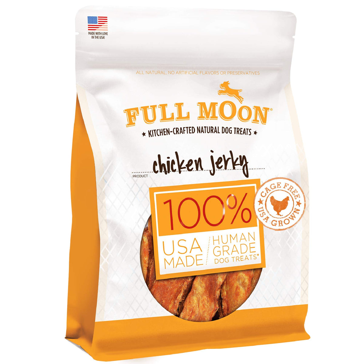 Full Moon Beef Jerky Healthy All Natural Dog Treats Human Grade Made in USA Grain Free 11 oz (Pack of 4)