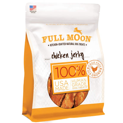 Full Moon Beef Jerky Healthy All Natural Dog Treats Human Grade Made in USA Grain Free 11 oz (Pack of 4)
