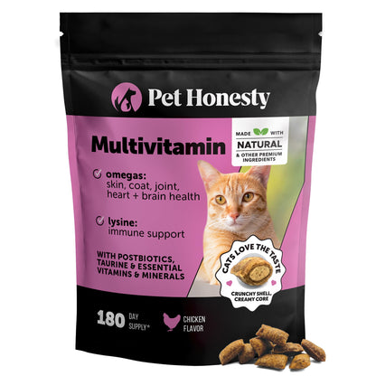 Pet Honesty Vet Backed Cat Multivitamin Lickable Puree, Salmon, 40 Ct