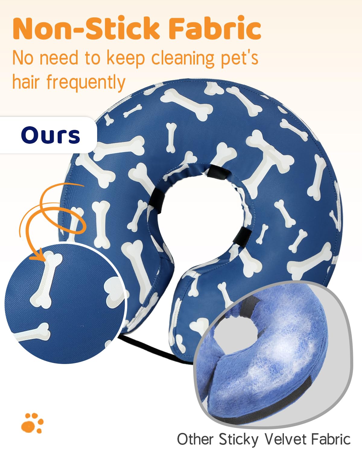 Supet Inflatable Dog Cone Collar for Small Dogs Puppies Cats, Soft Dog Cone Alternative After Surgery for Puppies Cats to Stop Licking