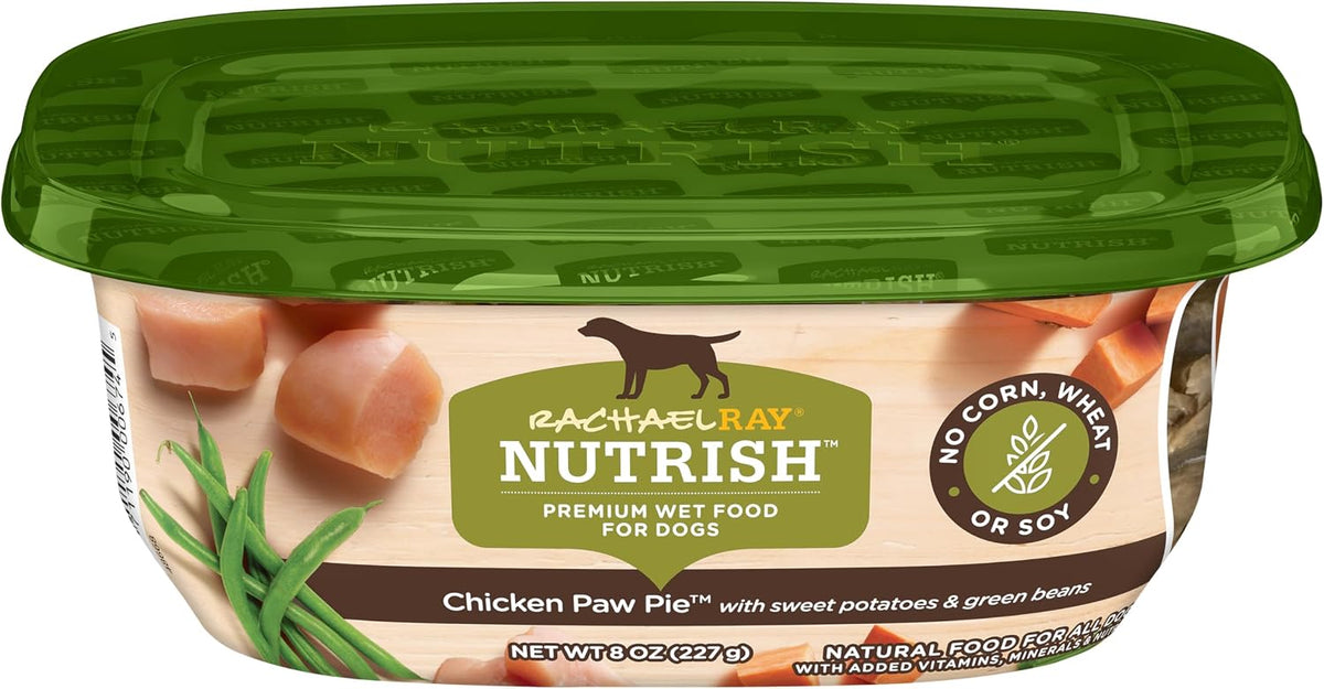 Nutrish Chicken Paw Pie Wet Dog Food, 8 oz. Tub (Pack of 8) (Rachael Ray)
