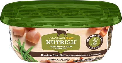 Nutrish Chicken Paw Pie Wet Dog Food, 8 oz. Tub (Pack of 8) (Rachael Ray)