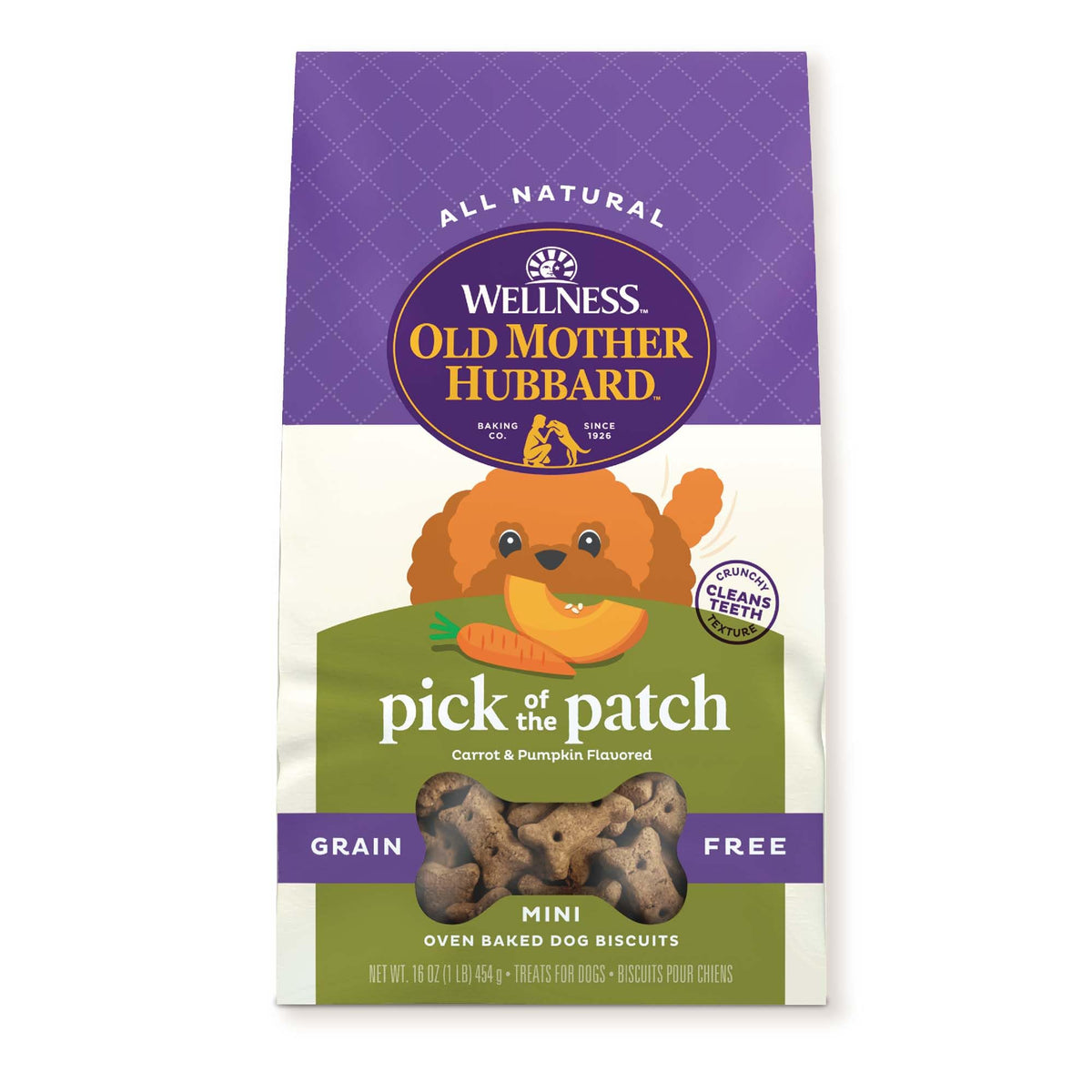 Old Mother Hubbard Wellness P-Nuttier Dog Biscuits, Natural, Training Treats, Peanut Butter Flavor, Mini Size, (20 Ounce Bag)