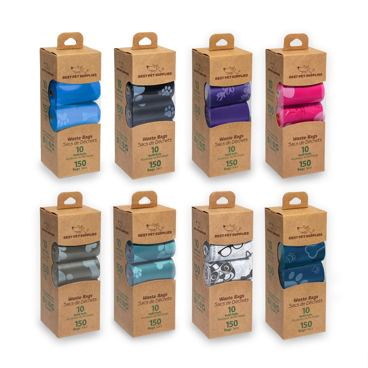 Best Pet Supplies GRS Poop Bags for Dogs - 600 Count, Green, Unscented