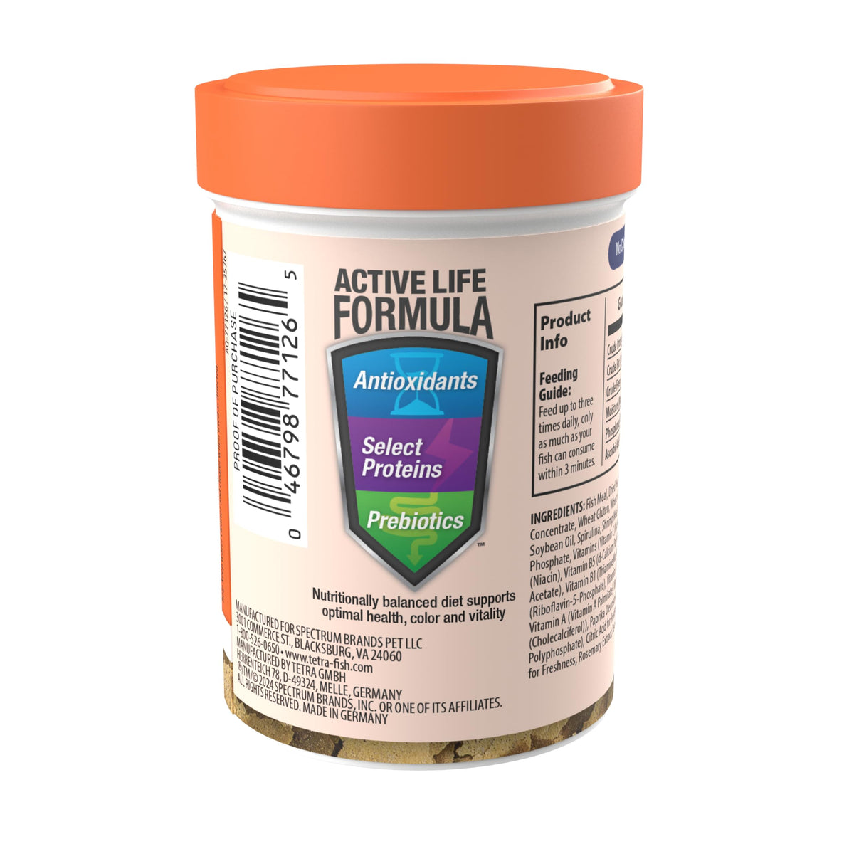 Tetra Goldfish Flakes, Nutritionally Balanced Diet For Aquarium Fish, Vitamin C Enriched Flakes, 0.42 oz