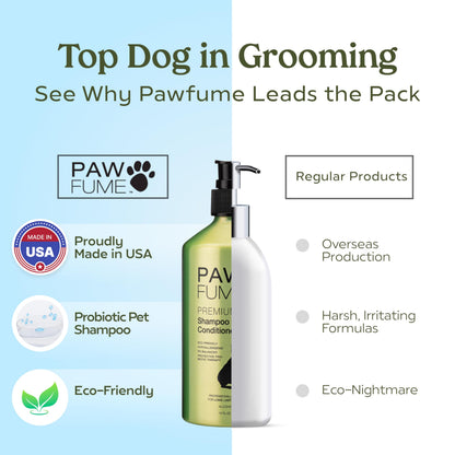 PAWFUME Deshedding Dog Shampoo and Conditioner, Show Dog, 1-Pack